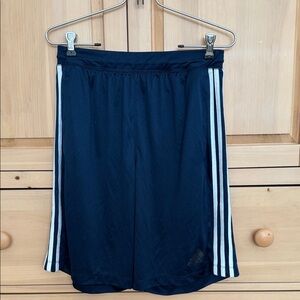 Adidas Dark Blue Shorts with White Stripes